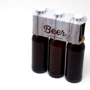 3er Aufsteckträger Motiv Beer 0,33 Liter Longneck Flasche