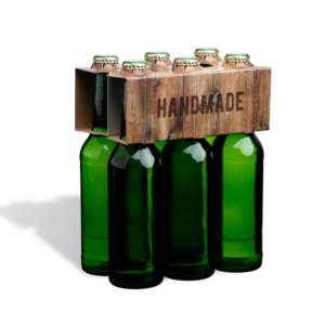 6er Flaschenträger 0,33 l Longneck Motiv Vintage Handmade