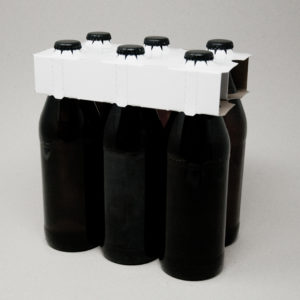 6er Flaschenträger unbedruckt 0,33 Liter Vichyflasche