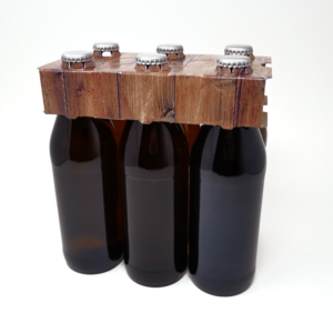 6er Flaschenträger Holzoptik 0,5 Liter Euroflasche
